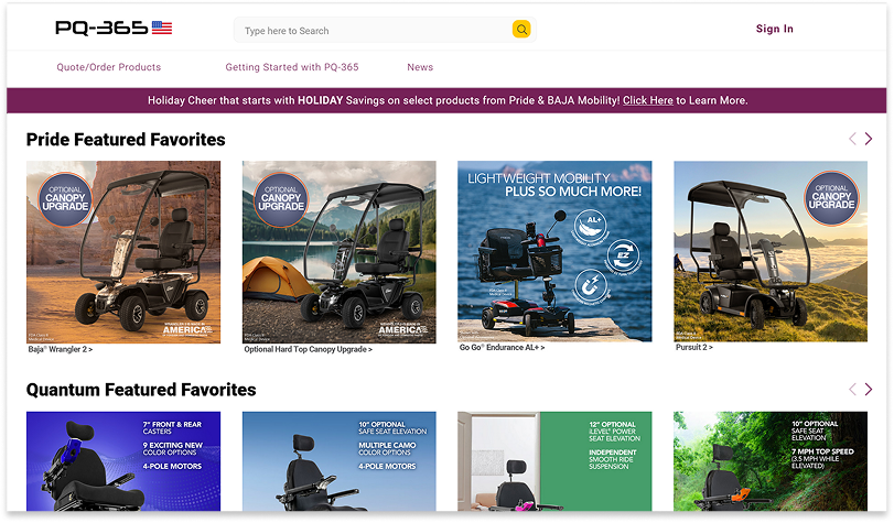Pridemobility Ecommerce case study